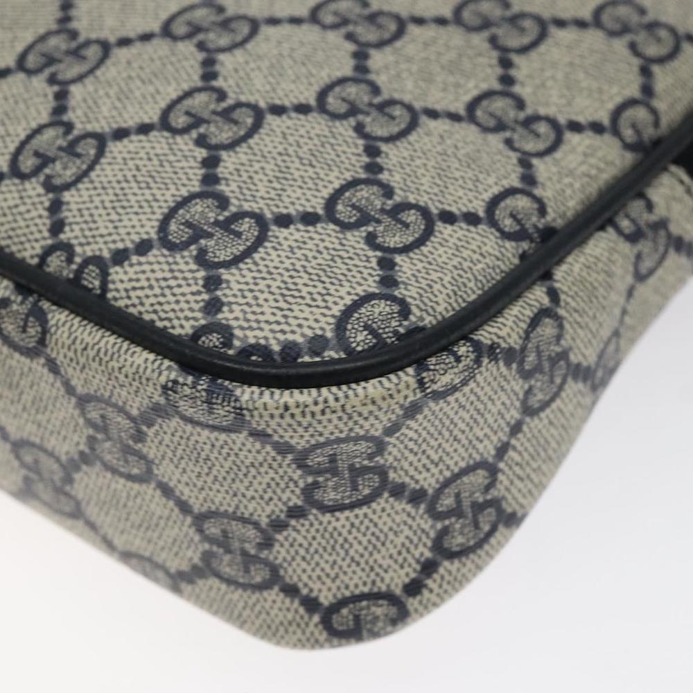 GUCCI GG Supreme Shoulder Bag PVC Navy Gold 97 02 068 Auth 117580 - Picture 14 of 16